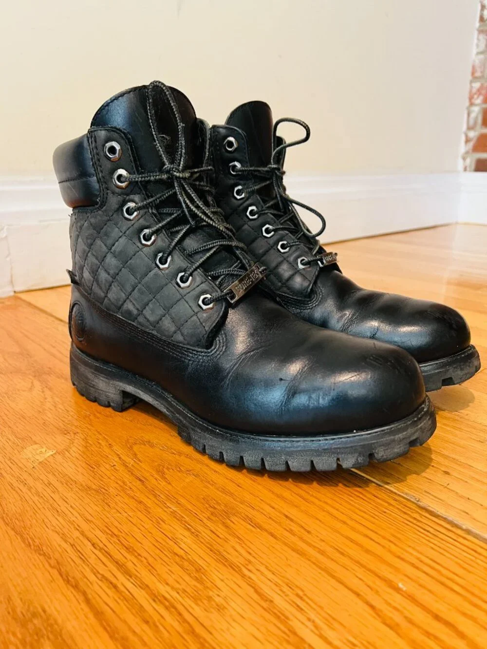 Vintage 90s Timberland x Goretex Mens Boots Sz 9.5 Leather Black